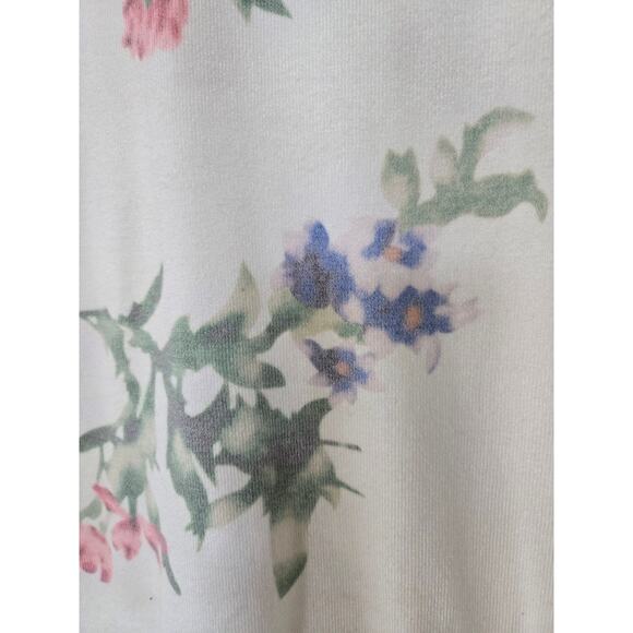 Sioni Floral Print Knit Top Size Medium Softest Cozy - Picture 6 of 9